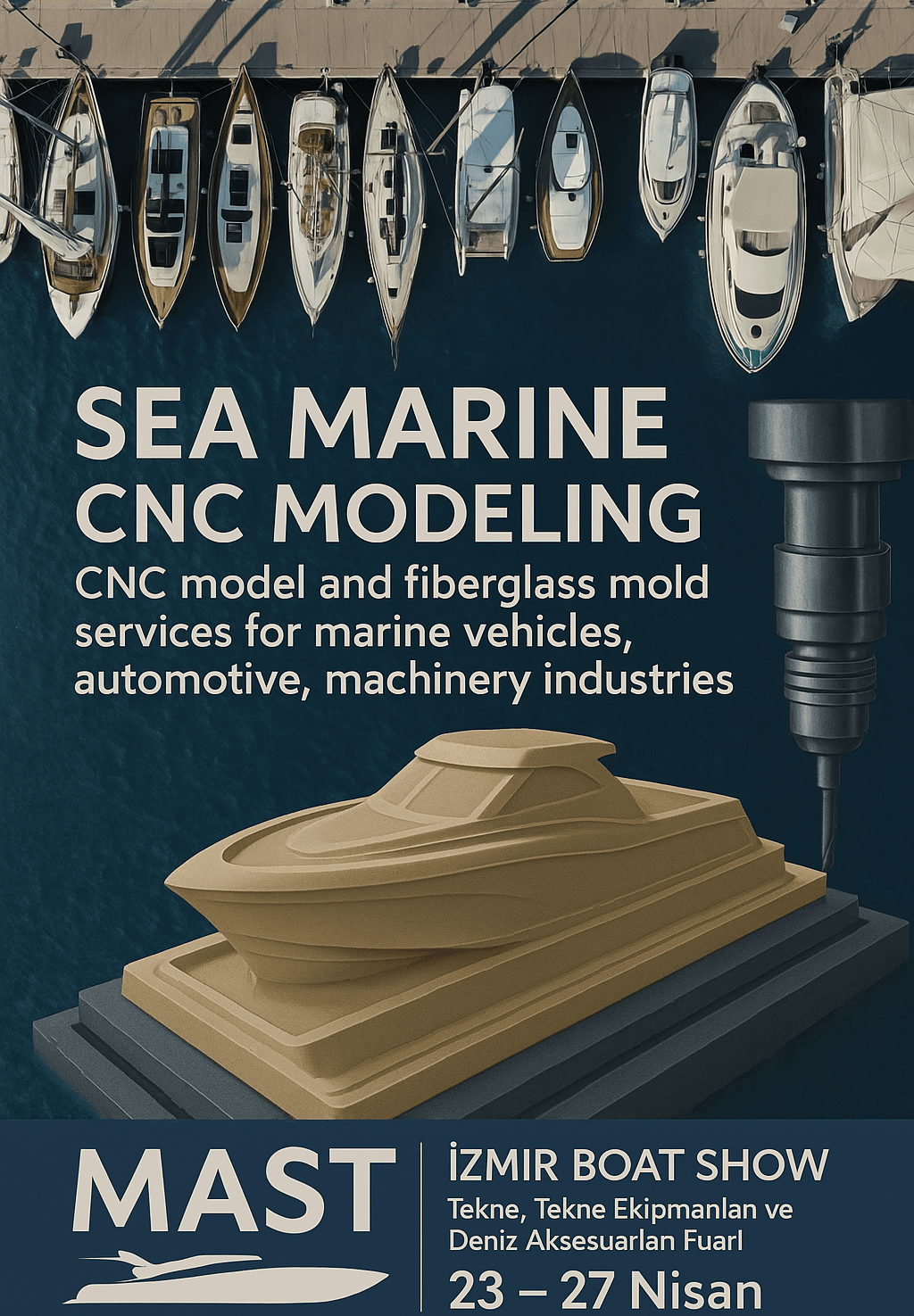 Tekne Kalıp Üretiminde Mükemmellik: SEA MARINE CNC Model ile Kalıp Çözümleri